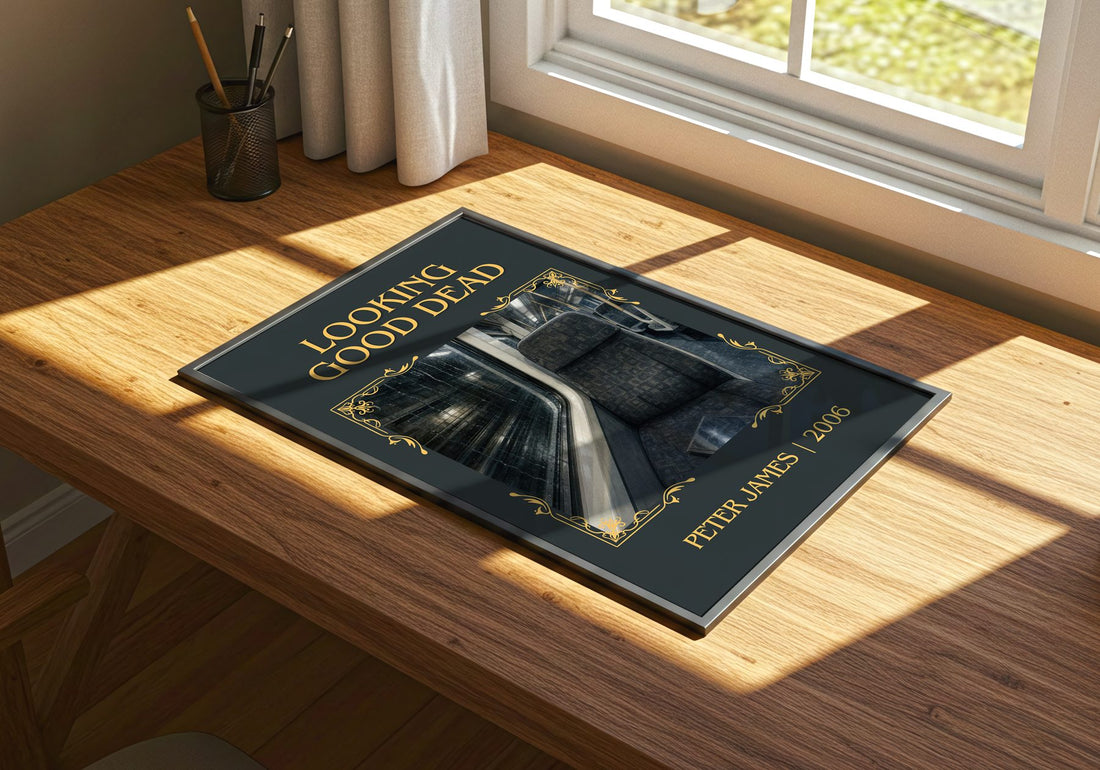 Looking Good Dead Classic Book Art Print by Peter James – print on a sunlit desk