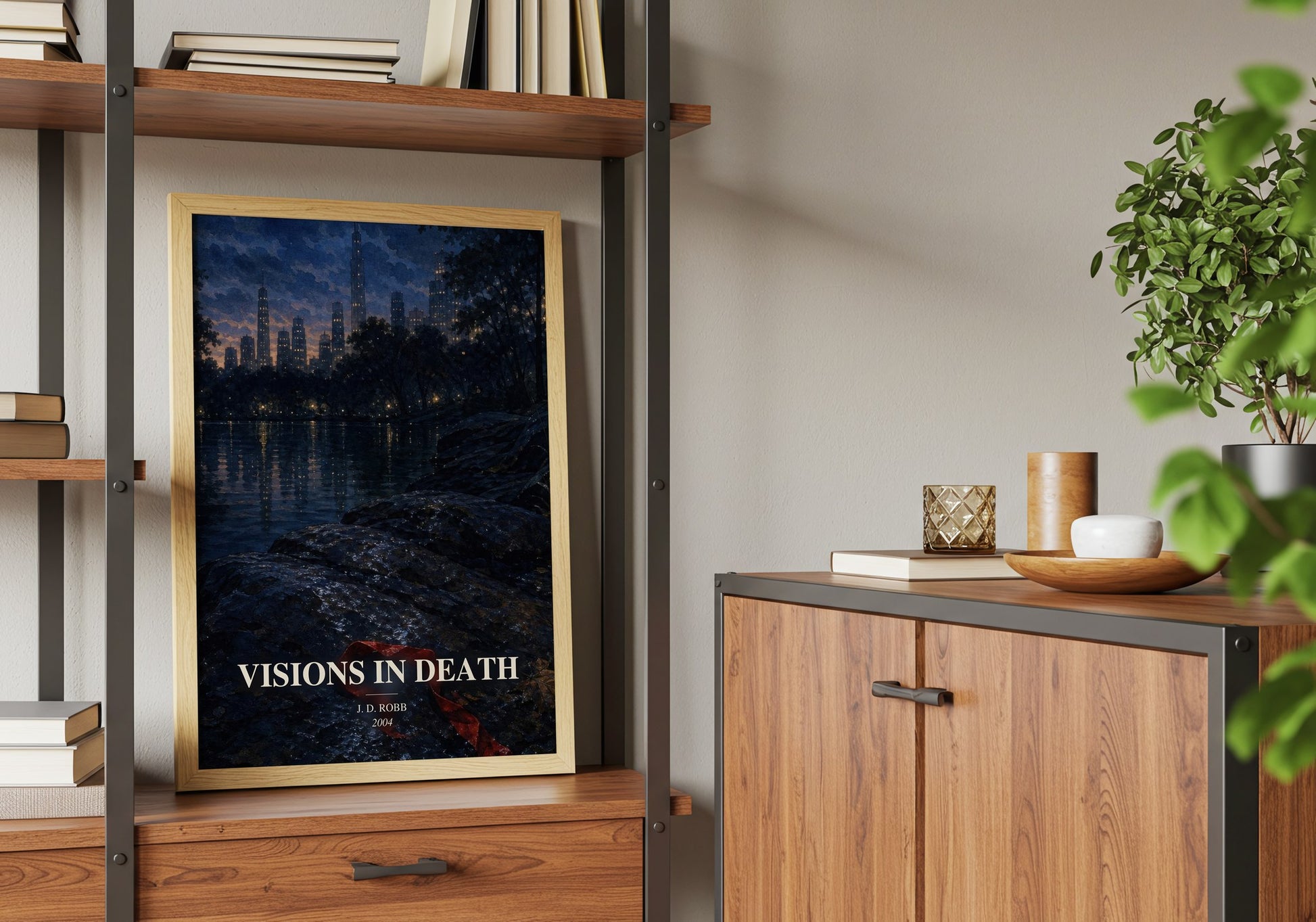 Visions In Death book watercolour illustration paper finish options – matte satin gloss