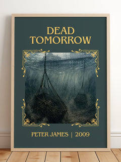 Dead Tomorrow Classic Book Art Print by Peter James – framed print leaning on a wooden floor