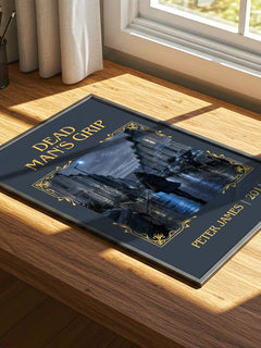 Dead Man's Grip Classic Book Art Print by Peter James – print on a sunlit desk