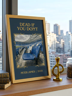 Dead If You Don't Classic Book Art Print by Peter James – framed print on a city-view windowsill