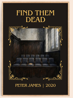 Find Them Dead Classic Book Art Print by Peter James – book poster