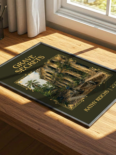 Grave Secrets Classic Book Art Print by Kathy Reichs – print on a sunlit desk