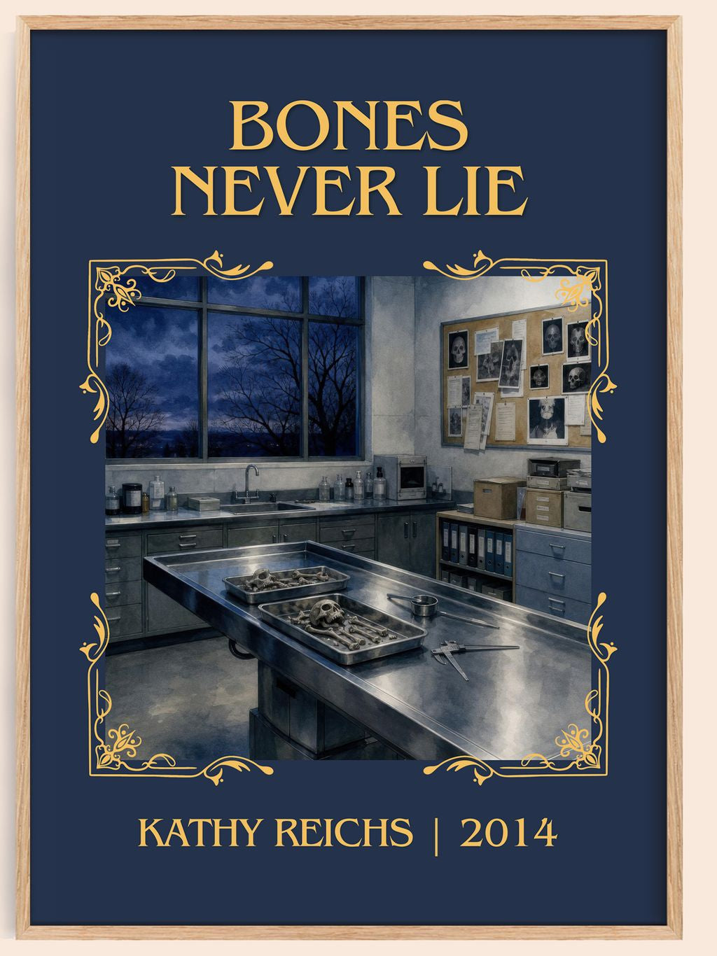 Bones Never Lie Classic Book Art Print by Kathy Reichs – book poster