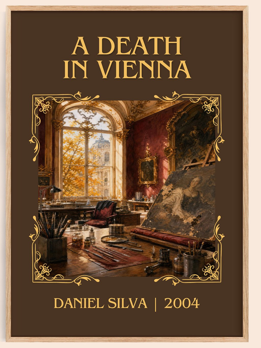 A Death in Vienna Classic Book Art Print by Daniel Silva – book poster