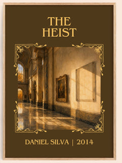 The Heist Classic Book Art Print by Daniel Silva – book poster