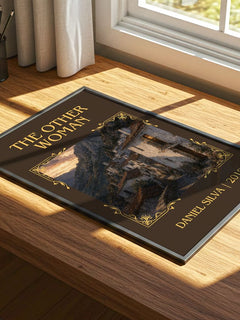 The Other Woman Classic Book Art Print by Daniel Silva – print on a sunlit desk