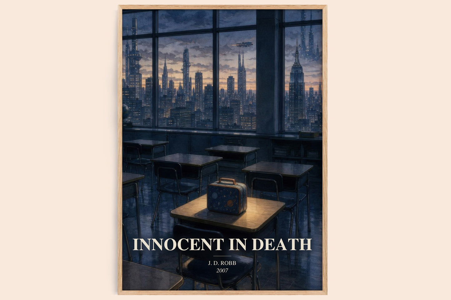 Innocent In Death watercolour book poster by J. D. Robb – framed literary art print
