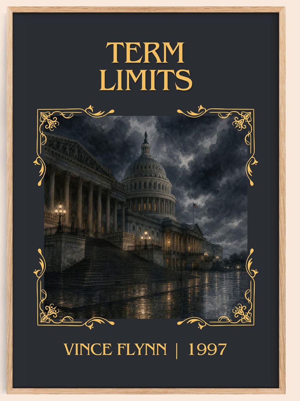 Term Limits Classic Book Art Print by Vince Flynn – book poster