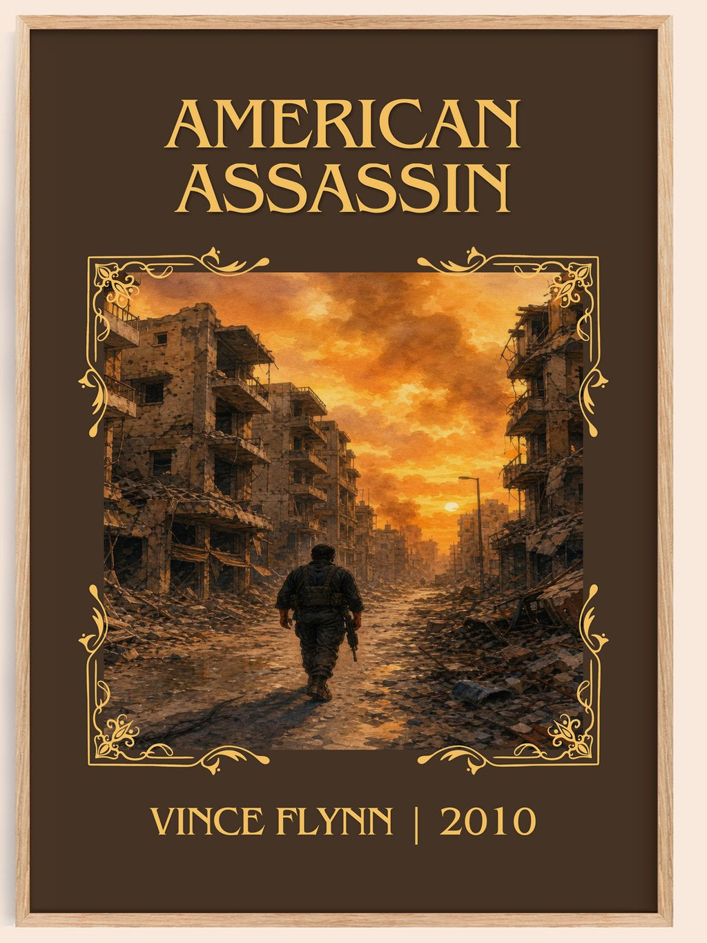 American Assassin Classic Book Art Print by Vince Flynn – book poster