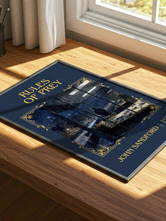 Rules of Prey Classic Book Art Print by John Sandford – print on a sunlit desk