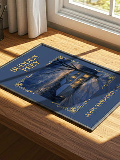 Sudden Prey Classic Book Art Print by John Sandford – print on a sunlit desk