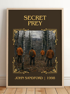 Secret Prey Classic Book Art Print by John Sandford – framed print leaning on a wooden floor