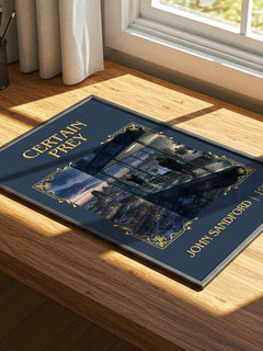 Certain Prey Classic Book Art Print by John Sandford – print on a sunlit desk