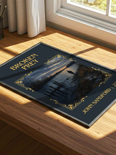 Broken Prey Classic Book Art Print by John Sandford – print on a sunlit desk