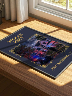Stolen Prey Classic Book Art Print by John Sandford – print on a sunlit desk