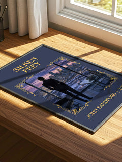 Silken Prey Classic Book Art Print by John Sandford – print on a sunlit desk