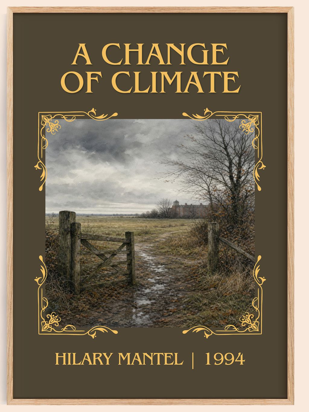 A Change of Climate Classic Book Art Print by Hilary Mantel – book poster