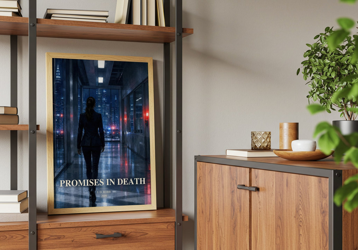 Promises In Death book watercolour illustration paper finish options – matte satin gloss