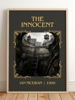 The Innocent Classic Book Art Print by Ian McEwan – framed print leaning on a wooden floor