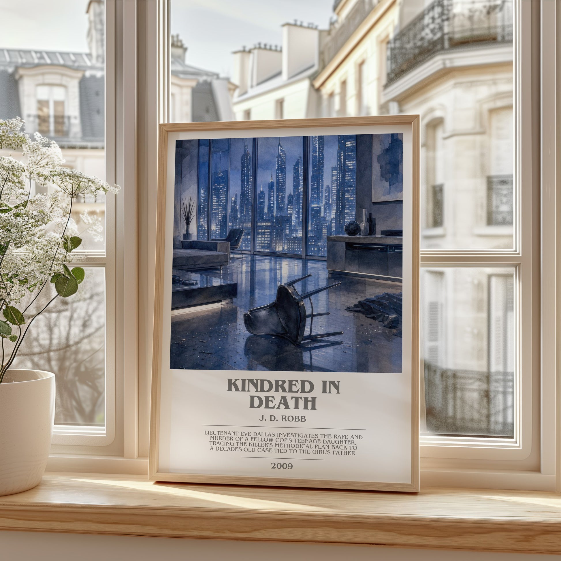 Kindred In Death bookish poster colour and style options – J. D. Robb book art