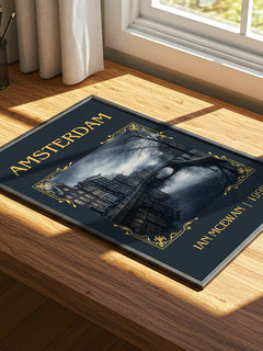 Amsterdam Classic Book Art Print by Ian McEwan – print on a sunlit desk