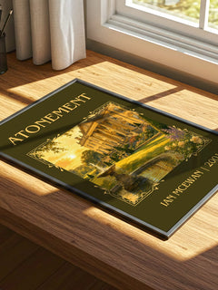 Atonement Classic Book Art Print by Ian McEwan – print on a sunlit desk