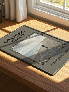 On Chesil Beach Classic Book Art Print by Ian McEwan – print on a sunlit desk