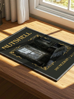 Nutshell Classic Book Art Print by Ian McEwan – print on a sunlit desk
