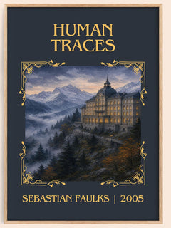 Human Traces Classic Book Art Print by Sebastian Faulks – book poster