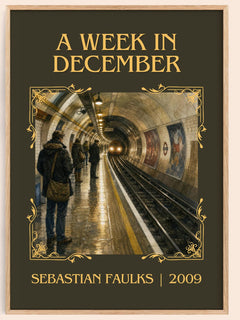A Week in December Classic Book Art Print by Sebastian Faulks – book poster