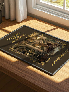 The Hotel New Hampshire Classic Book Art Print by John Irving – print on a sunlit desk