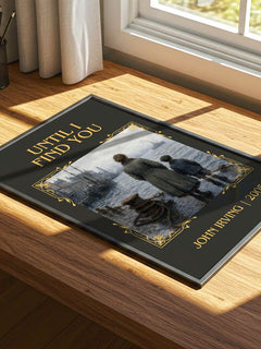 Until I Find You Classic Book Art Print by John Irving – print on a sunlit desk