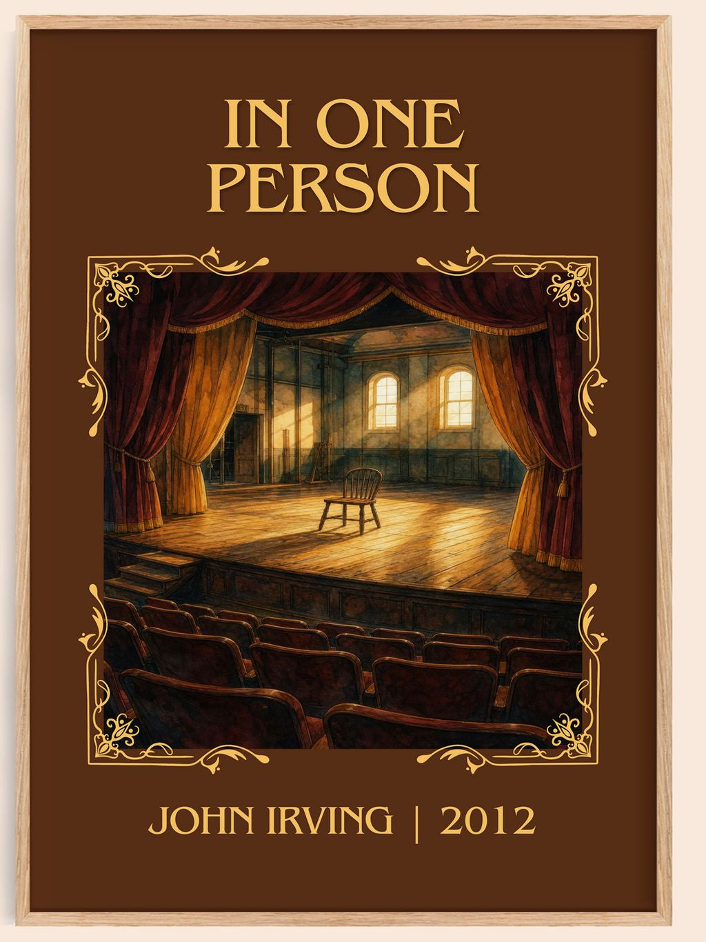 In One Person Classic Book Art Print by John Irving – book poster