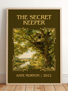 The Secret Keeper Classic Book Art Print by Kate Morton – framed print leaning on a wooden floor
