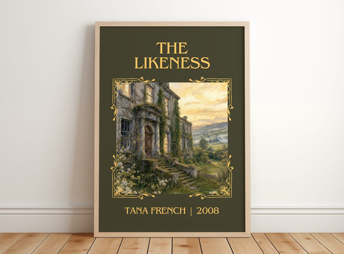 The Likeness Classic Book Art Print by Tana French – framed print leaning on a wooden floor