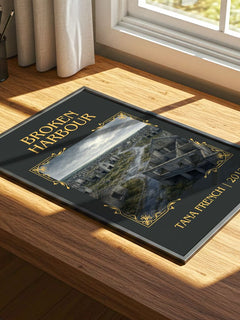 Broken Harbour Classic Book Art Print by Tana French – print on a sunlit desk