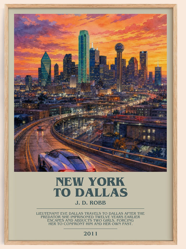 New York To Dallas Bookish Wall Art by J. D. Robb