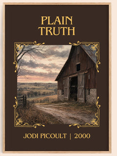 Plain Truth Classic Book Art Print by Jodi Picoult – book poster