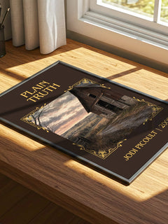 Plain Truth Classic Book Art Print by Jodi Picoult – print on a sunlit desk