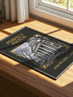 Perfect Match Classic Book Art Print by Jodi Picoult – print on a sunlit desk