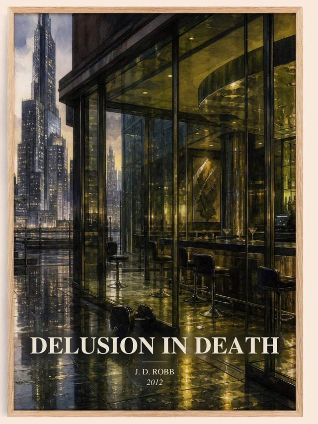 Delusion In Death Book Watercolour Illustration by J. D. Robb