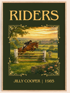Riders Classic Book Art Print by Jilly Cooper – book poster