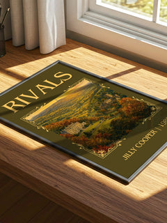 Rivals Classic Book Art Print by Jilly Cooper – print on a sunlit desk