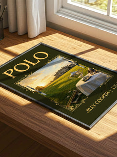 Polo Classic Book Art Print by Jilly Cooper – print on a sunlit desk