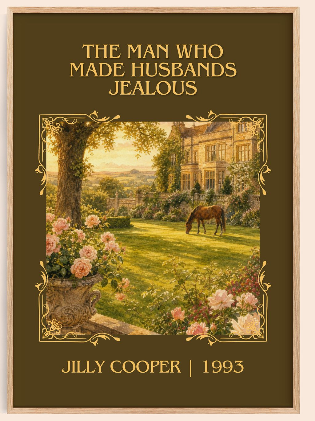 Man Who Made Husbands Jealous Classic Book Art Print by Jilly Cooper – book poster