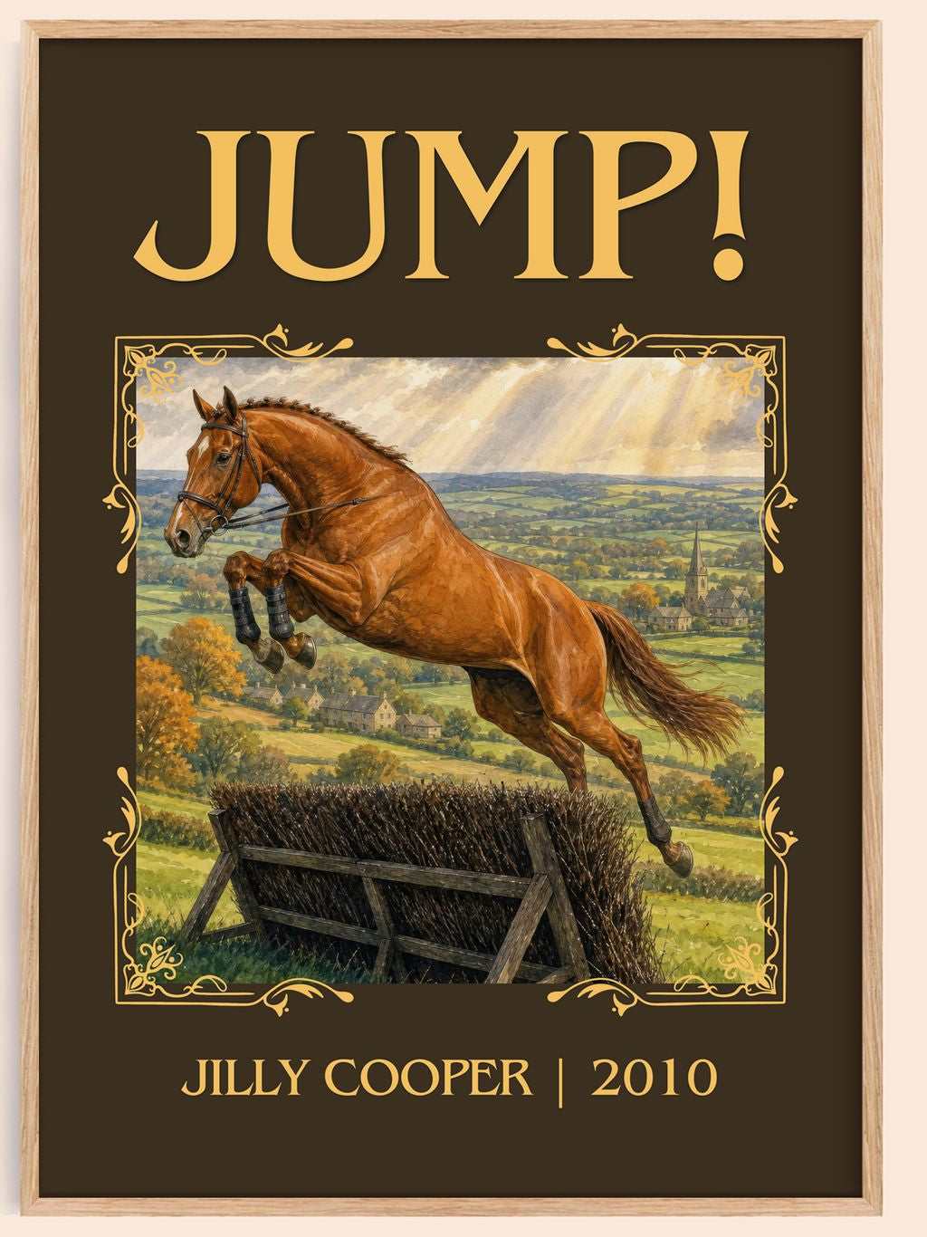 Jump! Classic Book Art Print by Jilly Cooper – book poster