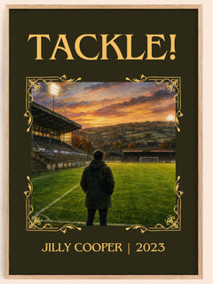 Tackle! Classic Book Art Print by Jilly Cooper – book poster