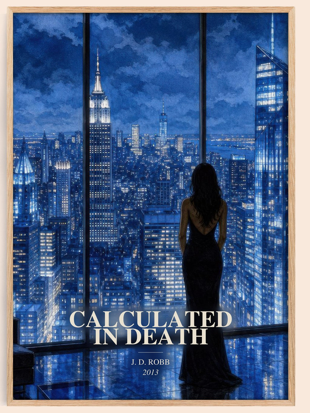 Calculated In Death watercolour book poster by J. D. Robb – framed literary art print