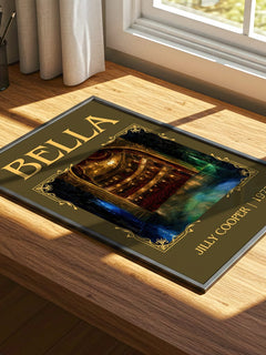 Bella Classic Book Art Print by Jilly Cooper – print on a sunlit desk